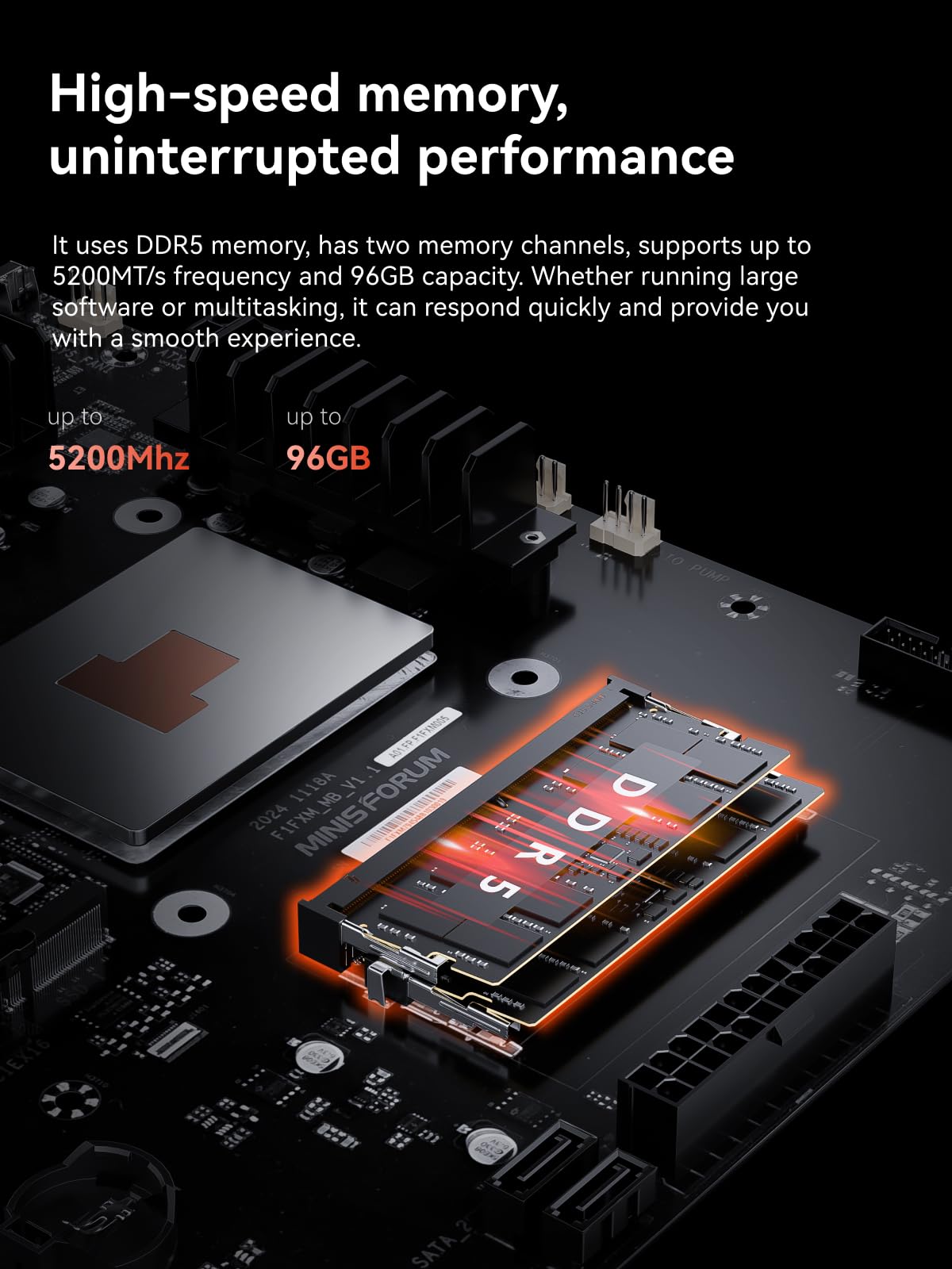 MINISFORUM Motherboard BD795M M-ATX Motherboard, AMD Ryzen 9