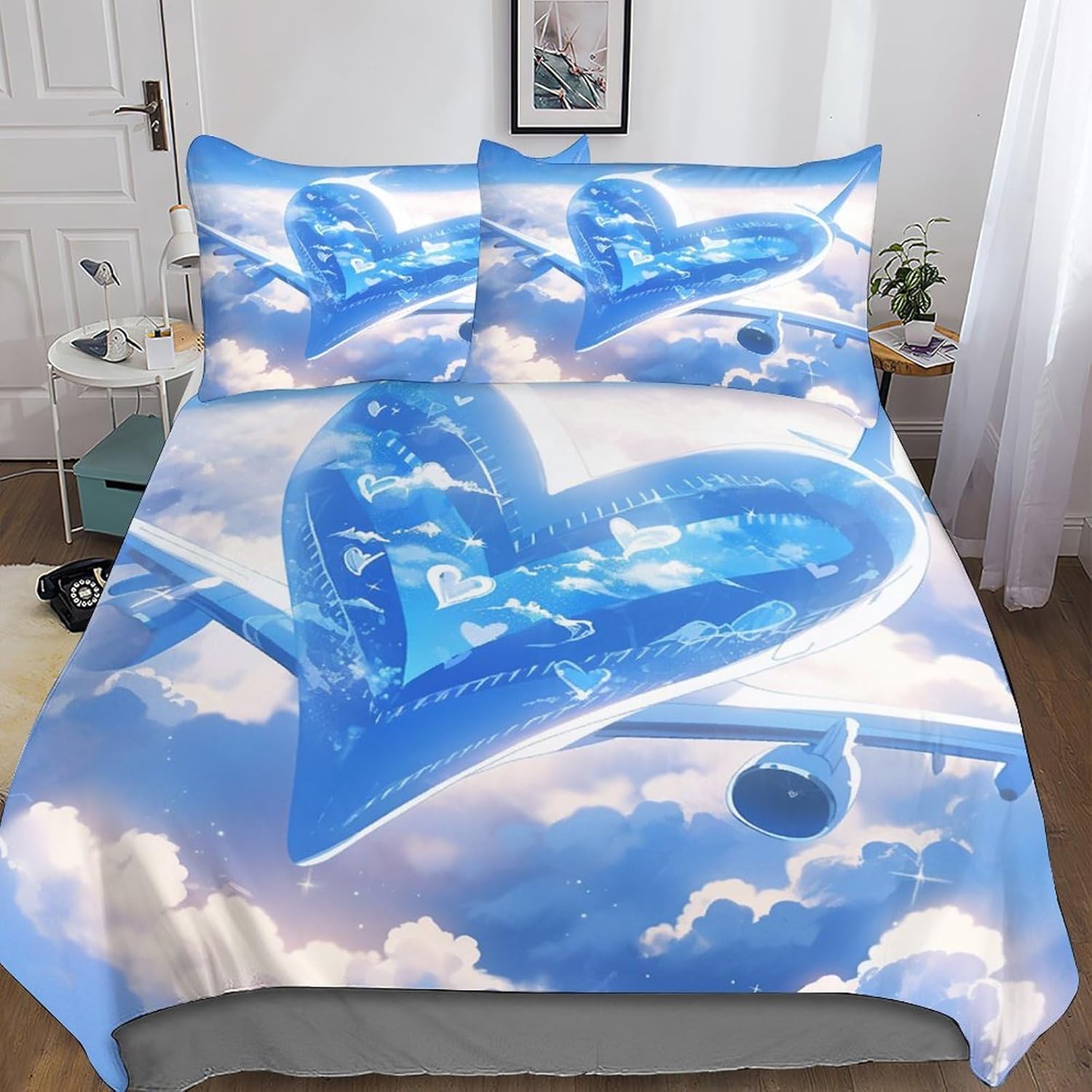Parure de lit 1/2 personnes en microfibre de qualité supérieure 155X220