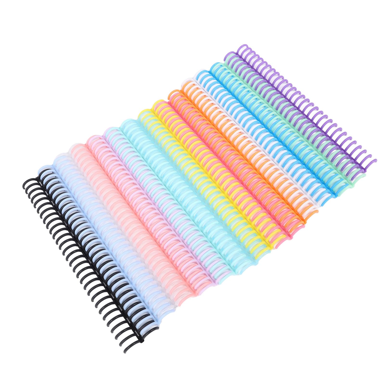 14 Pièces, 14 Couleurs, Dos de Reliure, capacité de 150 Feuilles, 19 Mm X 30 Anneaux, Peignes de Reliure en Plastique PP, Garniture Facile, Présentations, Rapports, Carnet de