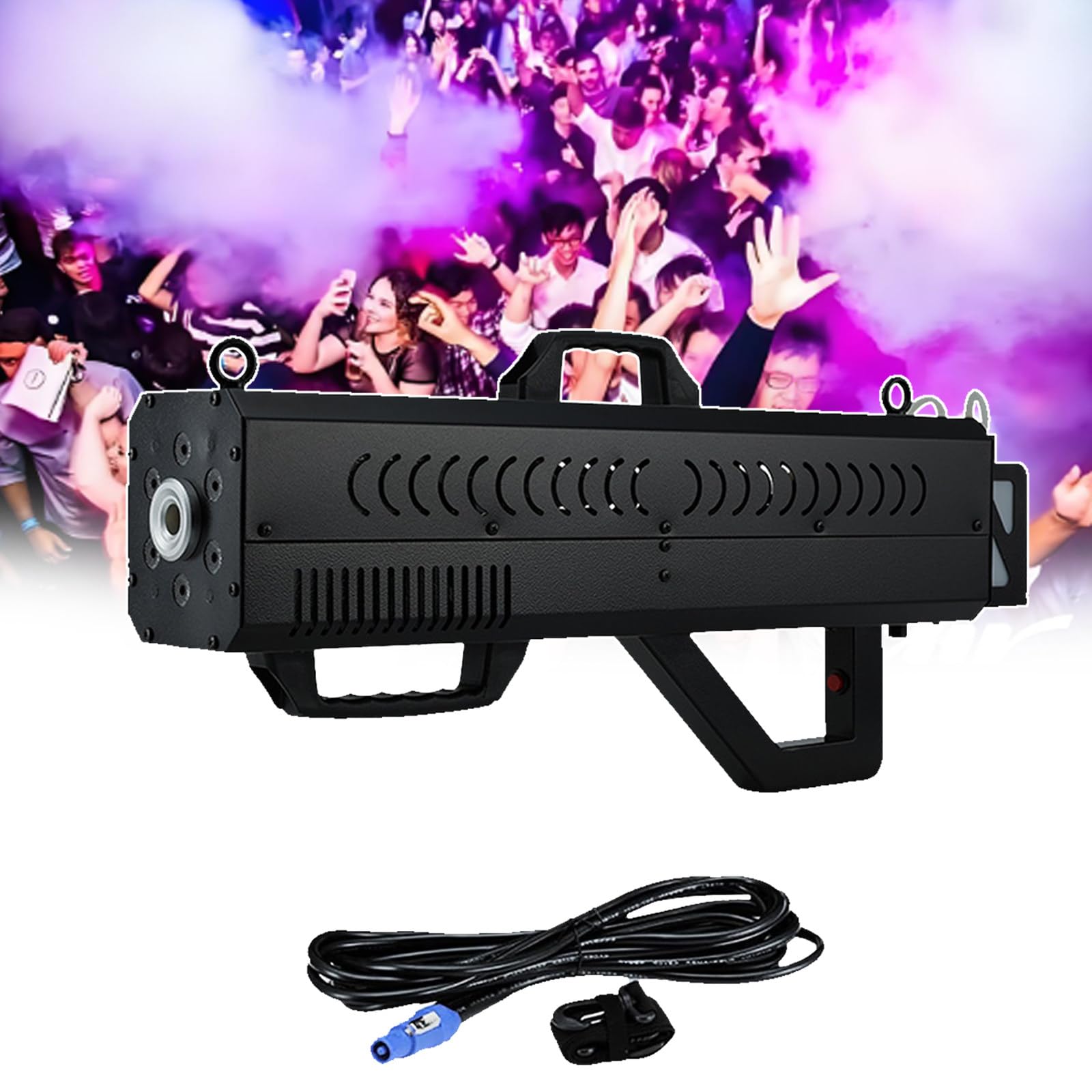 Macchina Fumo Portatile 1500W Con LED RGB – Getto 8-10m, Serbatoio 0,3L, Per DJ E Feste