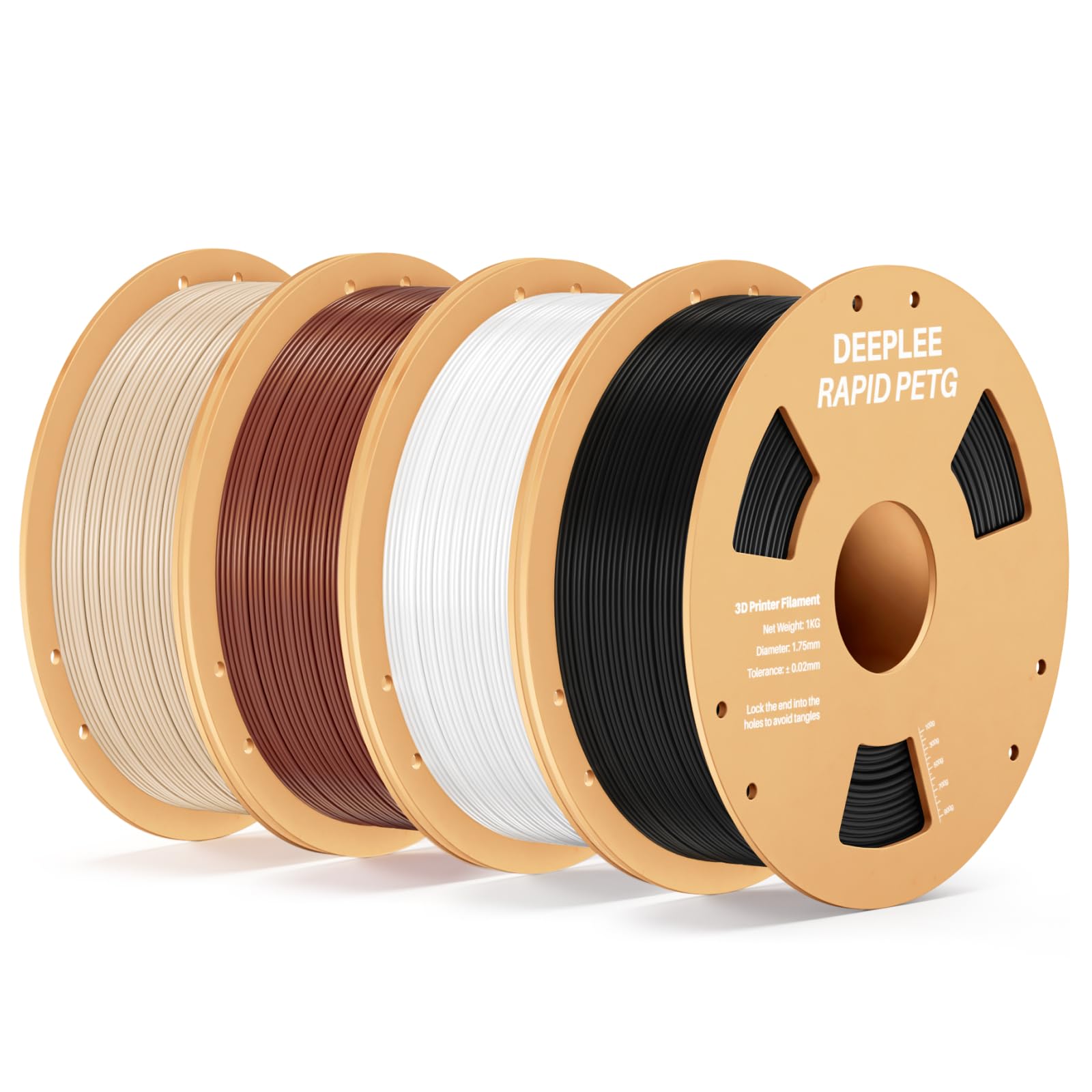 Rapid PETG Filament 1.75mm 4kg Black/White/Brown/Beige