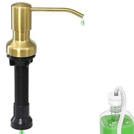 Soap Dispenser for Kitchen Sink Gold Brushed Nickel with 47