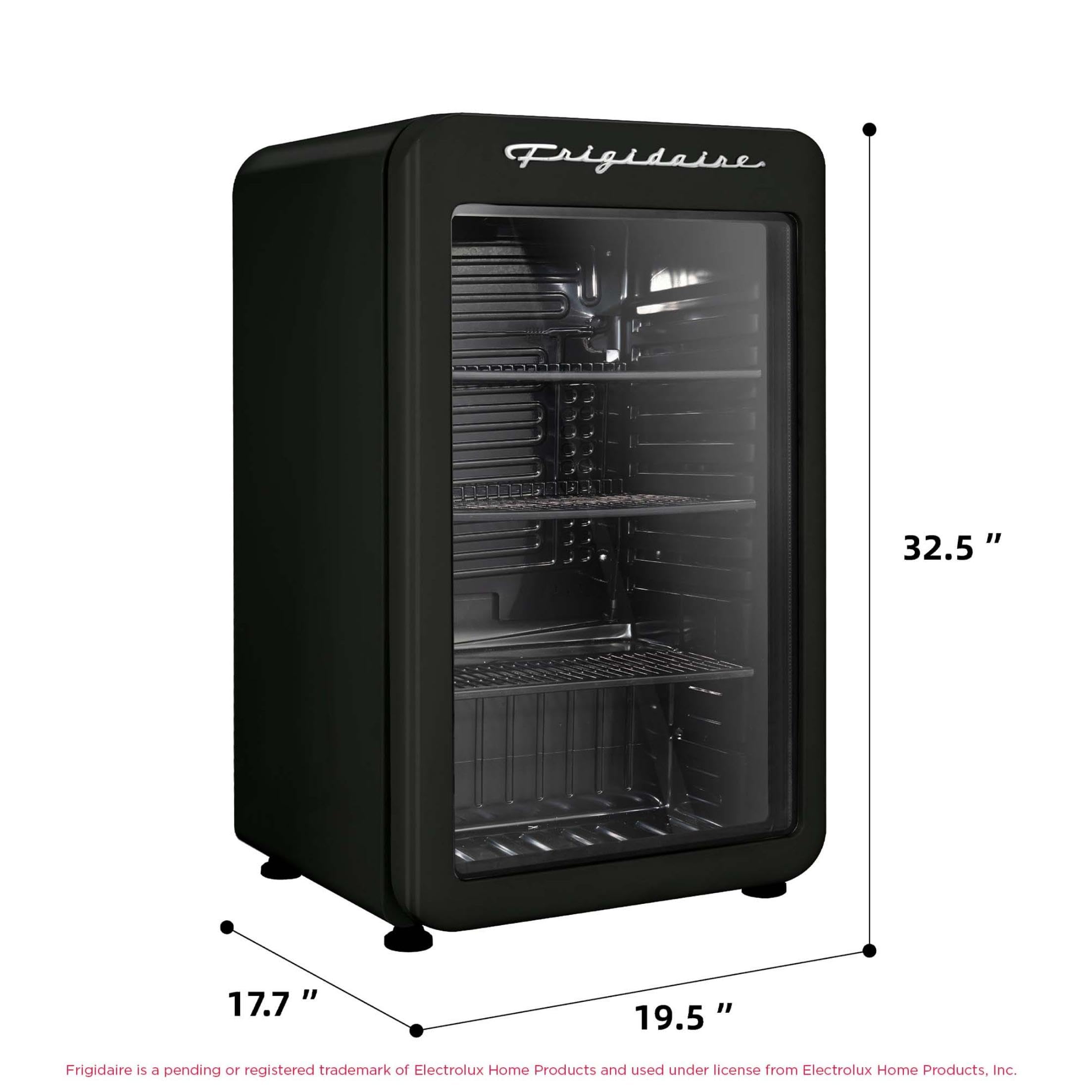 Frigidaire Retro Compact Refrigerator With Glass Door, 3.2 Cu Ft Countertop Fridge, Rounded Corners, Premium, For Office, Bedroom, Dorm Room, Cabin on Fridge.com - View 5