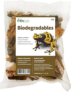 The Bio Dude Virgin Cork Bark Chunks 4" x 6" Bag, for Isopods, Springtails, Reptiles, Frogs and bioactive terrariums