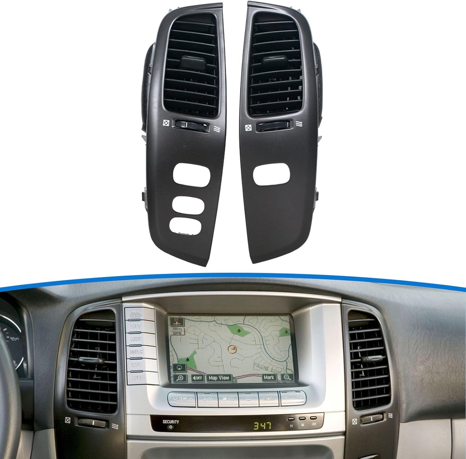 For Toyota Land Cruiser 100 LC100 FJ100 1999-2007 LHD A/C Dashboard Air Vent Outlet With Filter