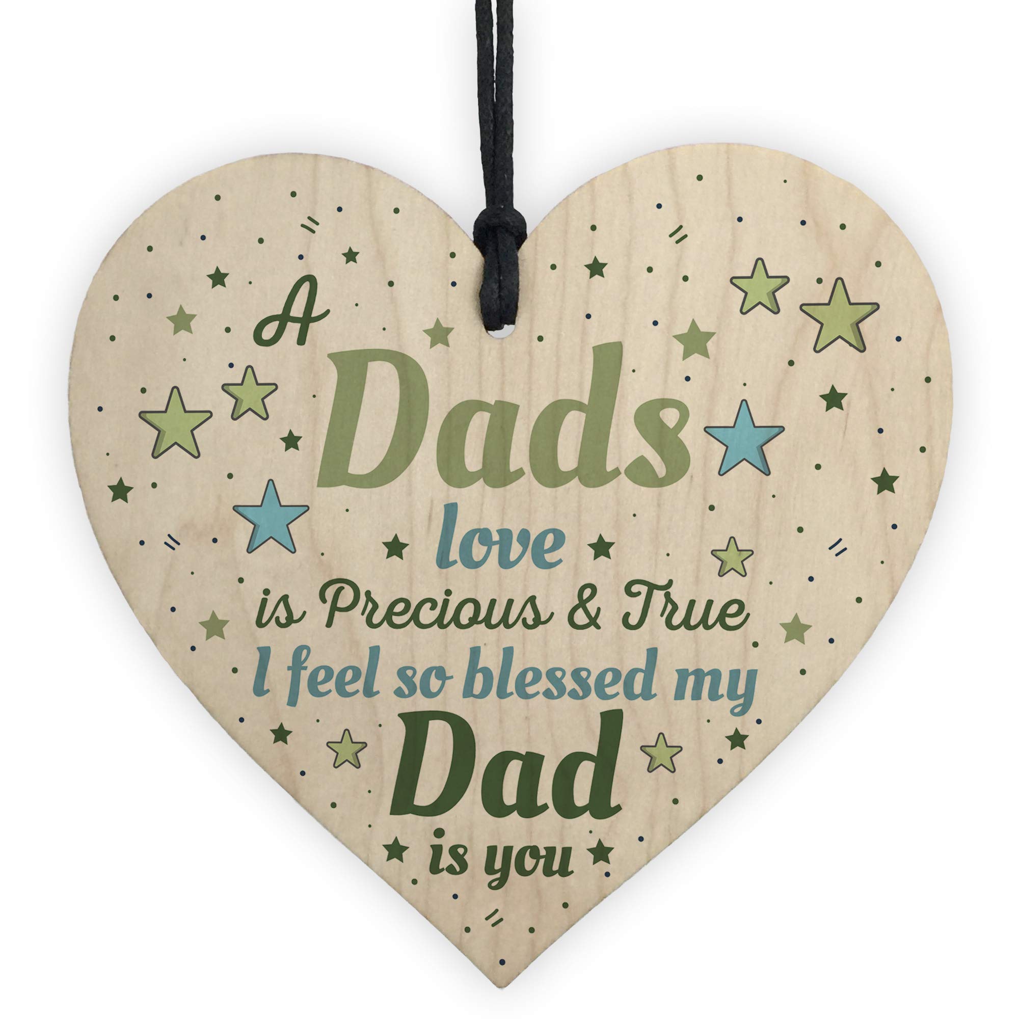 Red Ocean Cute For Dad Wooden Heart Dad Birthday Fathers Day Thank You For Him Keepsake