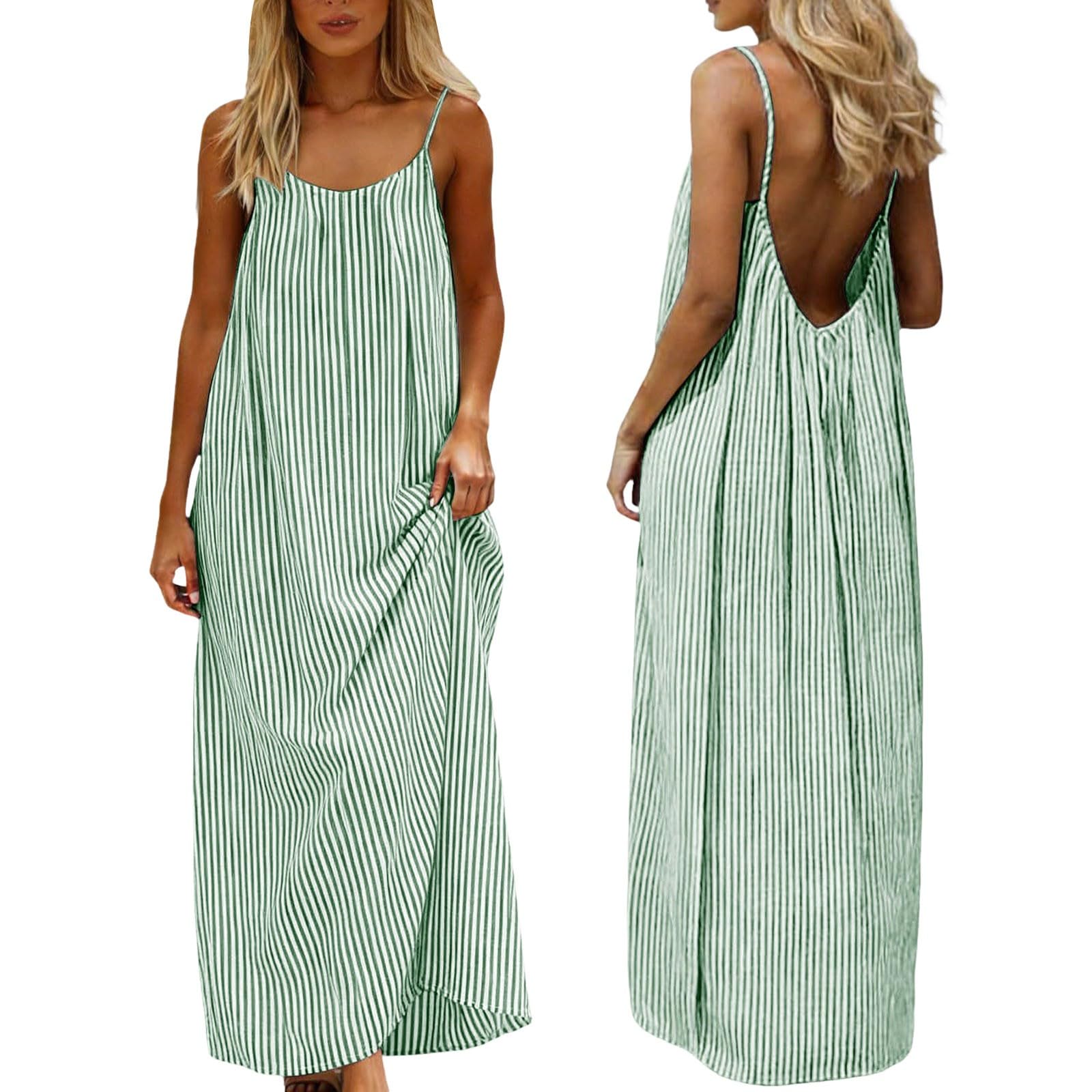 Robe bohème chic caraco sans manches robe longue fluide été - 8