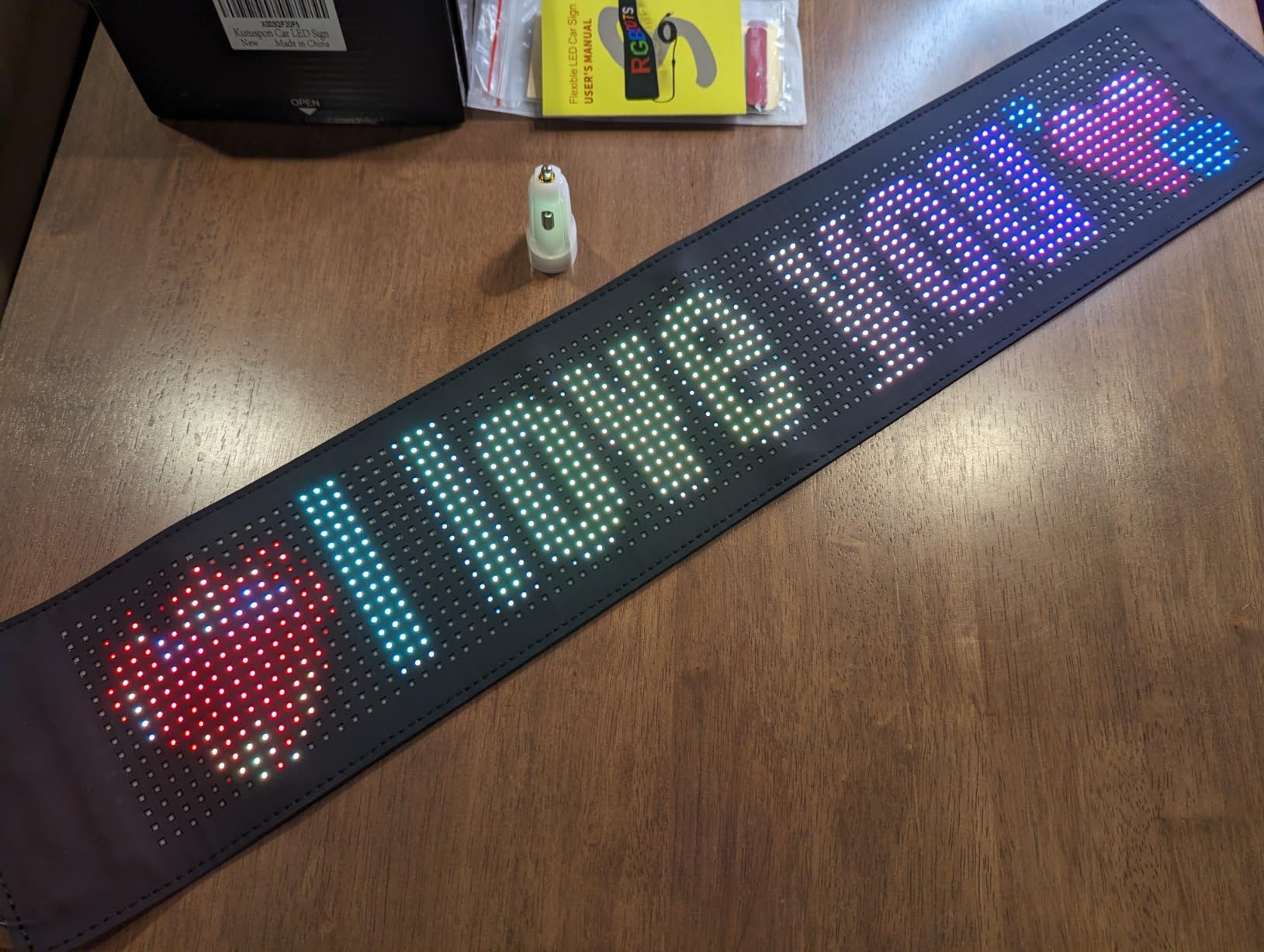 $17/mo - Finance Kutuspon Programmable Scrolling LED Sign, App Control ...