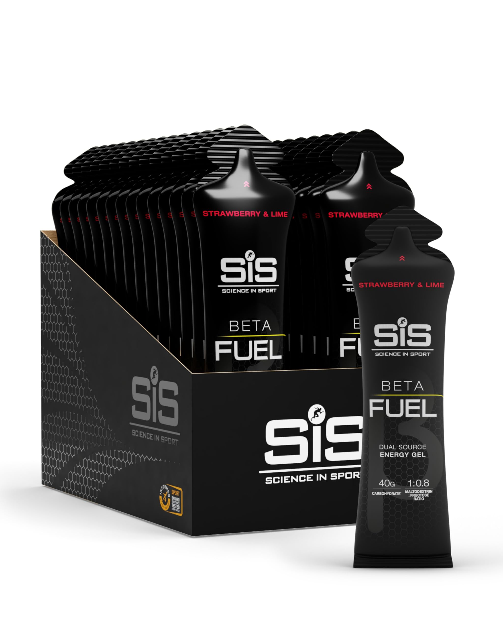 Science in Sport BETA Fuel Gel - Dual-Source Energy Gel - Isotonic Gel - Fast-Absorbing Carbohydrate Energy - Sports Nutrition - Easy on Stomach -