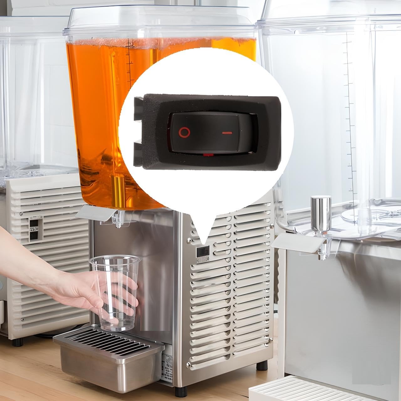 OCS Parts 3373 On/Off SPST Rocker Switch Crathco Bubblers and Cold Beverage Dispensers | Compatible Replacement for Grindmaster Cecilware 3373