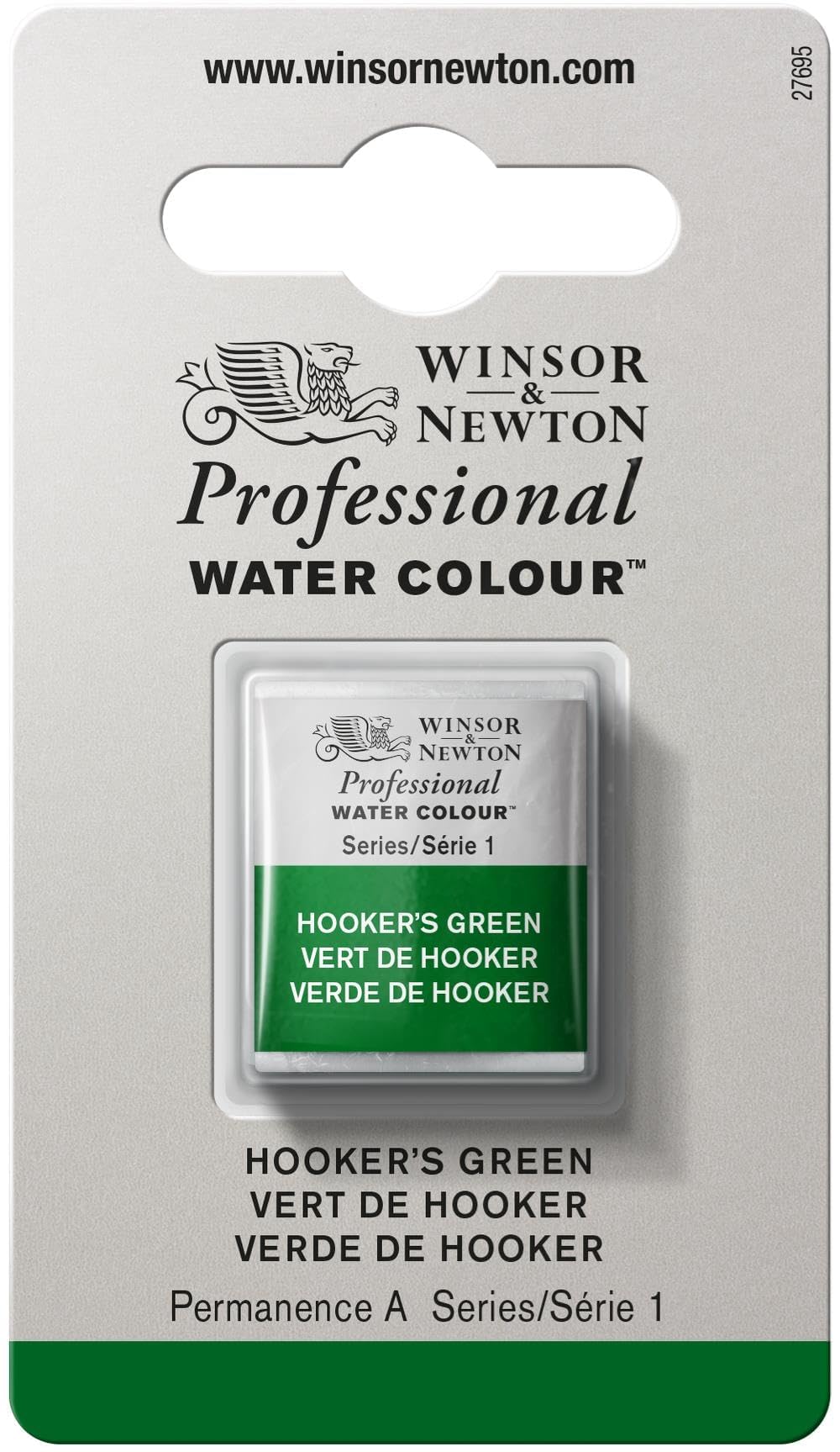 Winsor & Newton Half Pan Professional Water Colour, Hooker's Green