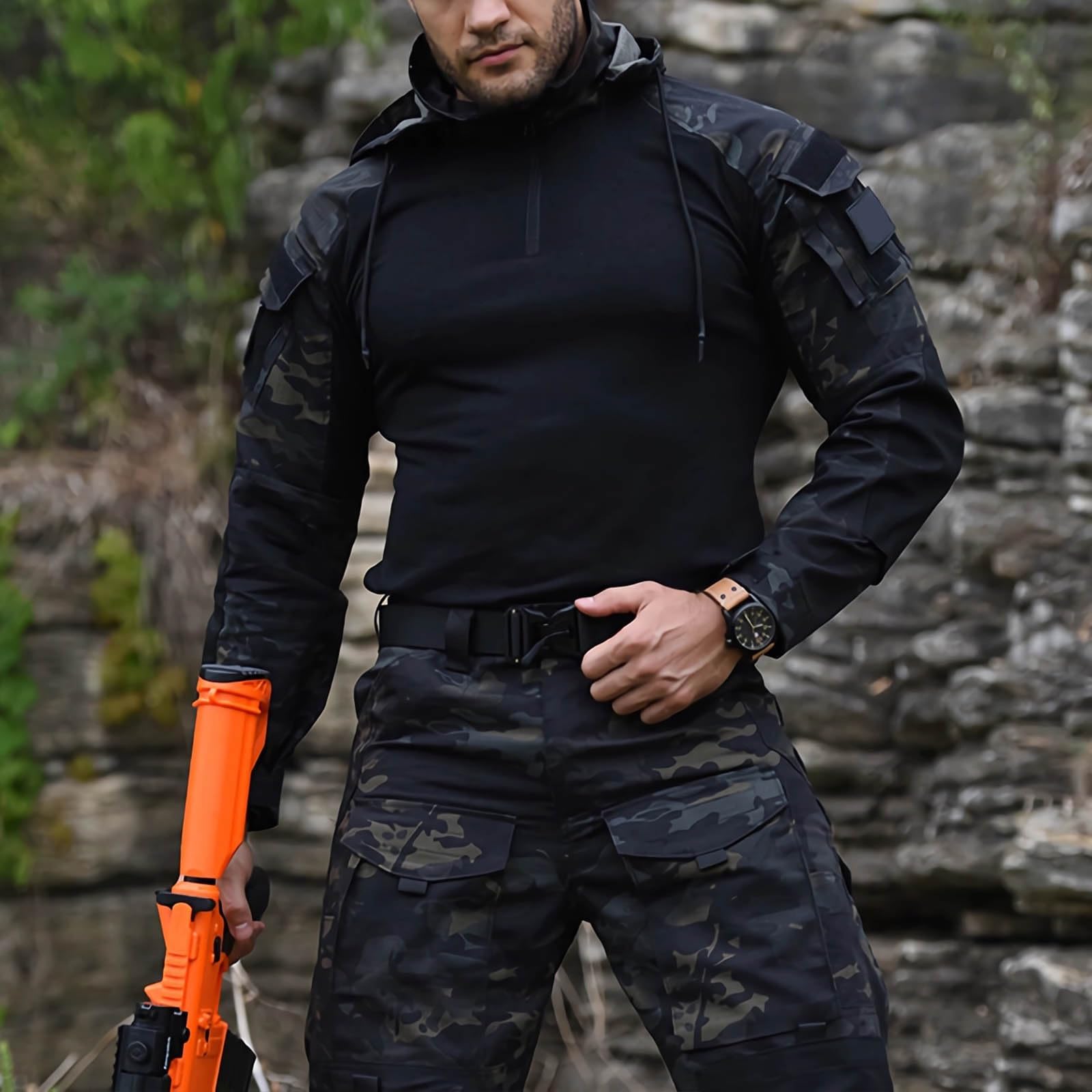 Militärisches Taktisches Bekleidungsset für Herren: Kampfanzug, Paintball- und Airsoftbekleidung, Hemd und BDU-Hose, Jagdbekleidung