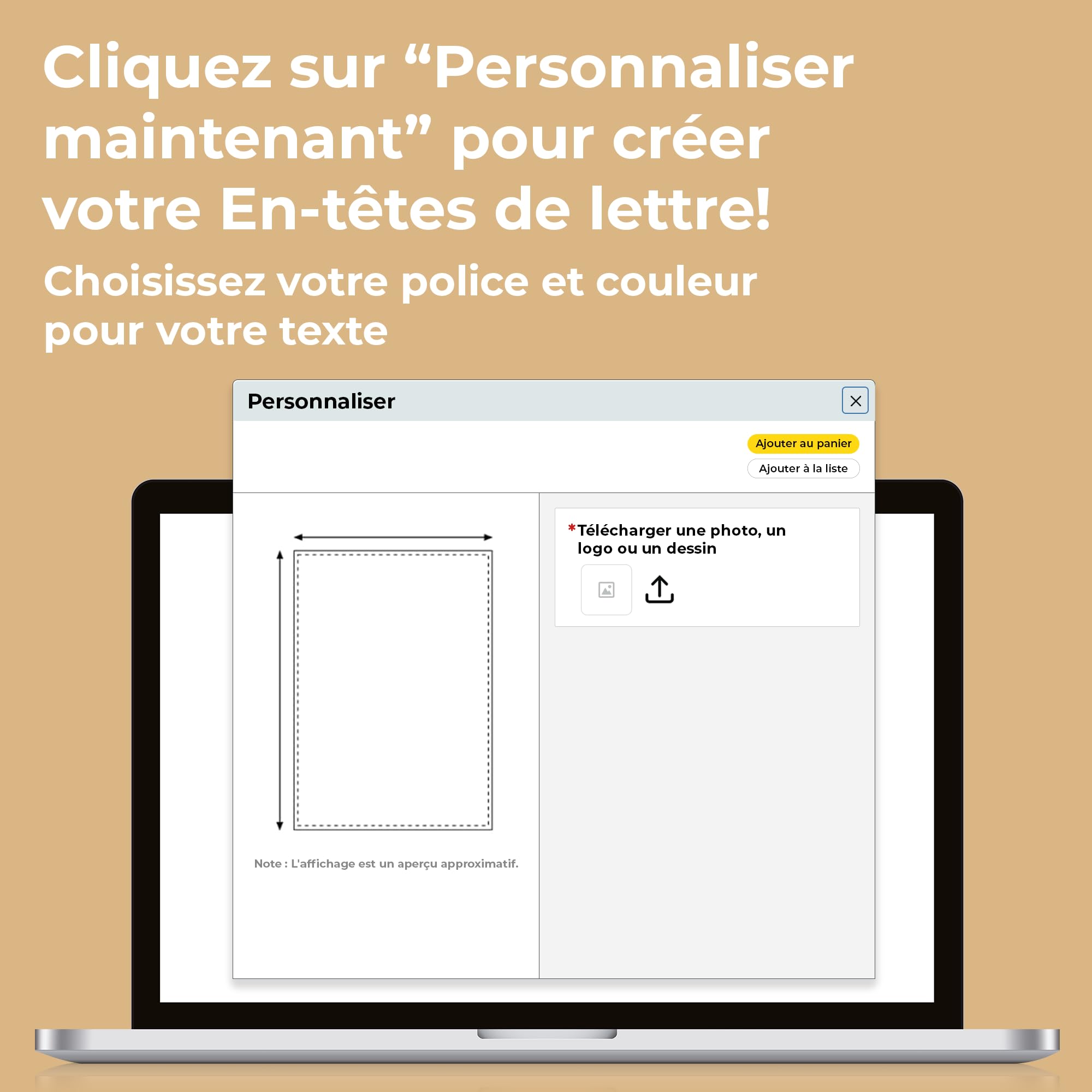 Cimpress Papier à en-tête personnalisé A4, Papeterie entreprise avec logo imprimé, Format 210x297mm FSC, Packs de 10, 50, 100 ou 250 feuilles (100)