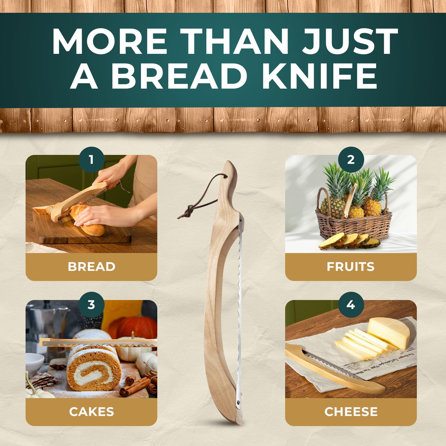 Premium Bread Knife - Slice Sourdough & More -6