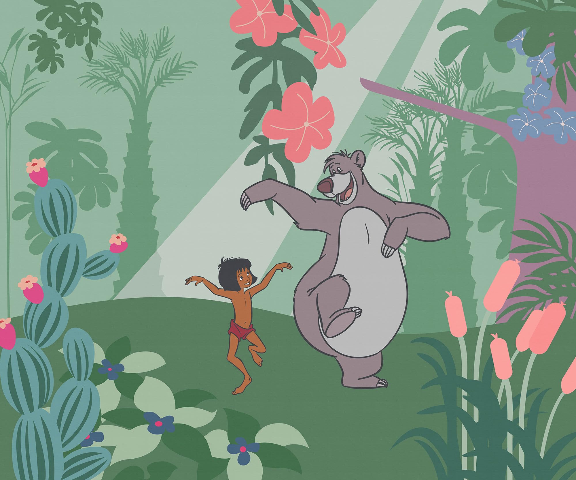 Komar Disney Jungle Book Just Kidding Non-Woven Photo Wallpaper Size 300 x 250 cm Children's Bedroom Wallpaper - Image 2
