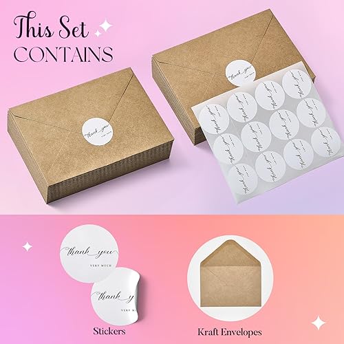 Miniatura 7 de ACSTEP Paquete de 100 sobres de papel kraft de 5 x 7 pulgadas, sobres marrones A7 autosellados para bodas, invitaciones, fotos, postales, tarjetas