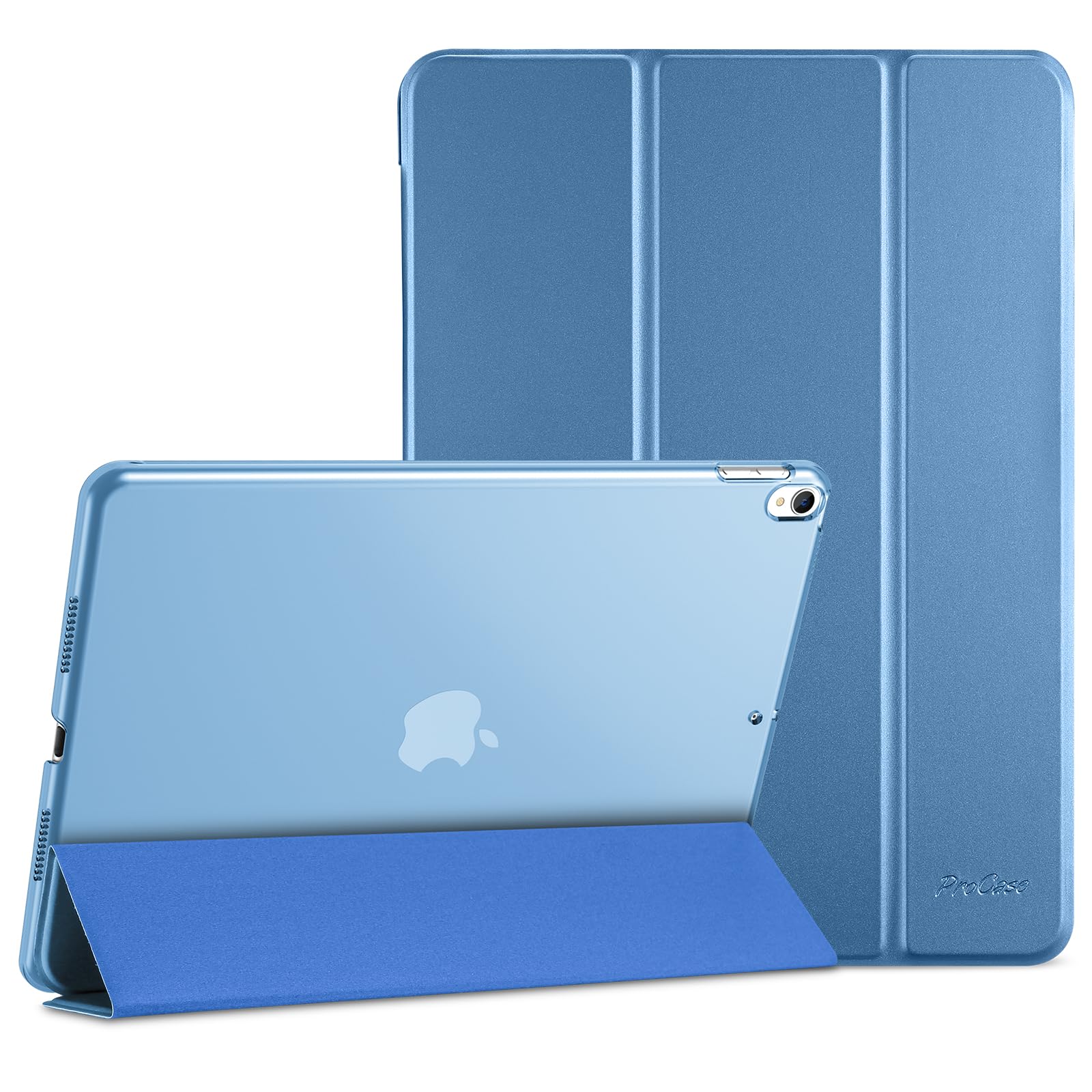 ProCase Smart Case for iPad Air 3rd 10.5" 2019 / iPad Pro 10.5" 2017, Slim Lightweight Stand Cover with Translucent Frosted Back -Newblue