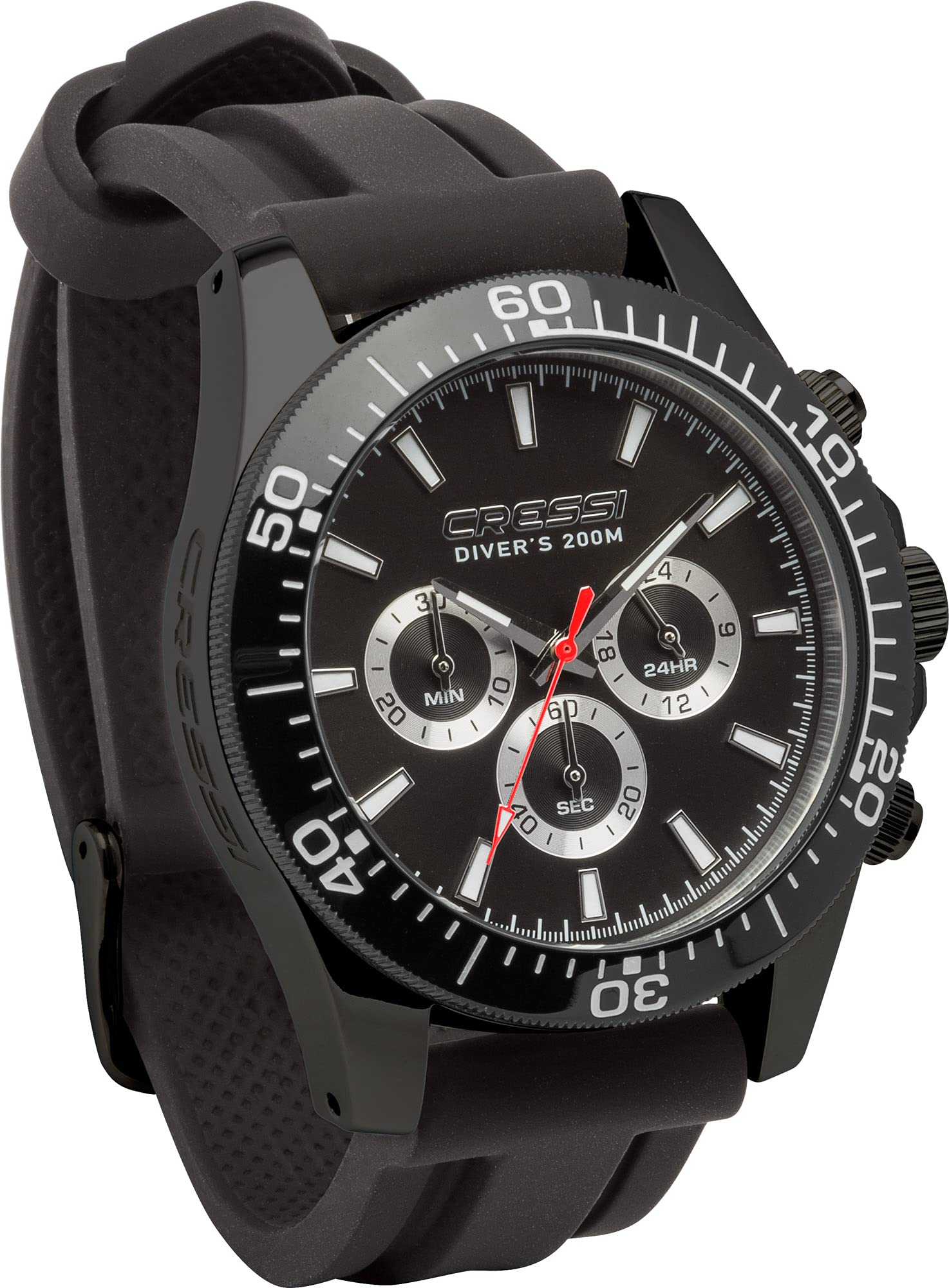 CRESSI Nereus Watch Reloj Cronógrafo Submarino Profesional 200 m / 20 ATM, Unisex-Adult
