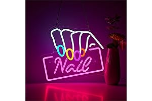 Pink Nails Salon Neon Sign for Wall Decor