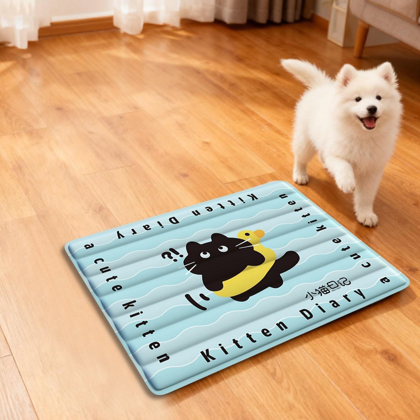 Generico Tappetino Refrigerante Cane, 50x40cm Tappeto Rinfrescante per Cani Gatti, Cuccia Refrigerante Lavabile, Cuscino Raffreddamento in Nel Caldo Estate, per Animali di Piccola Media Grande