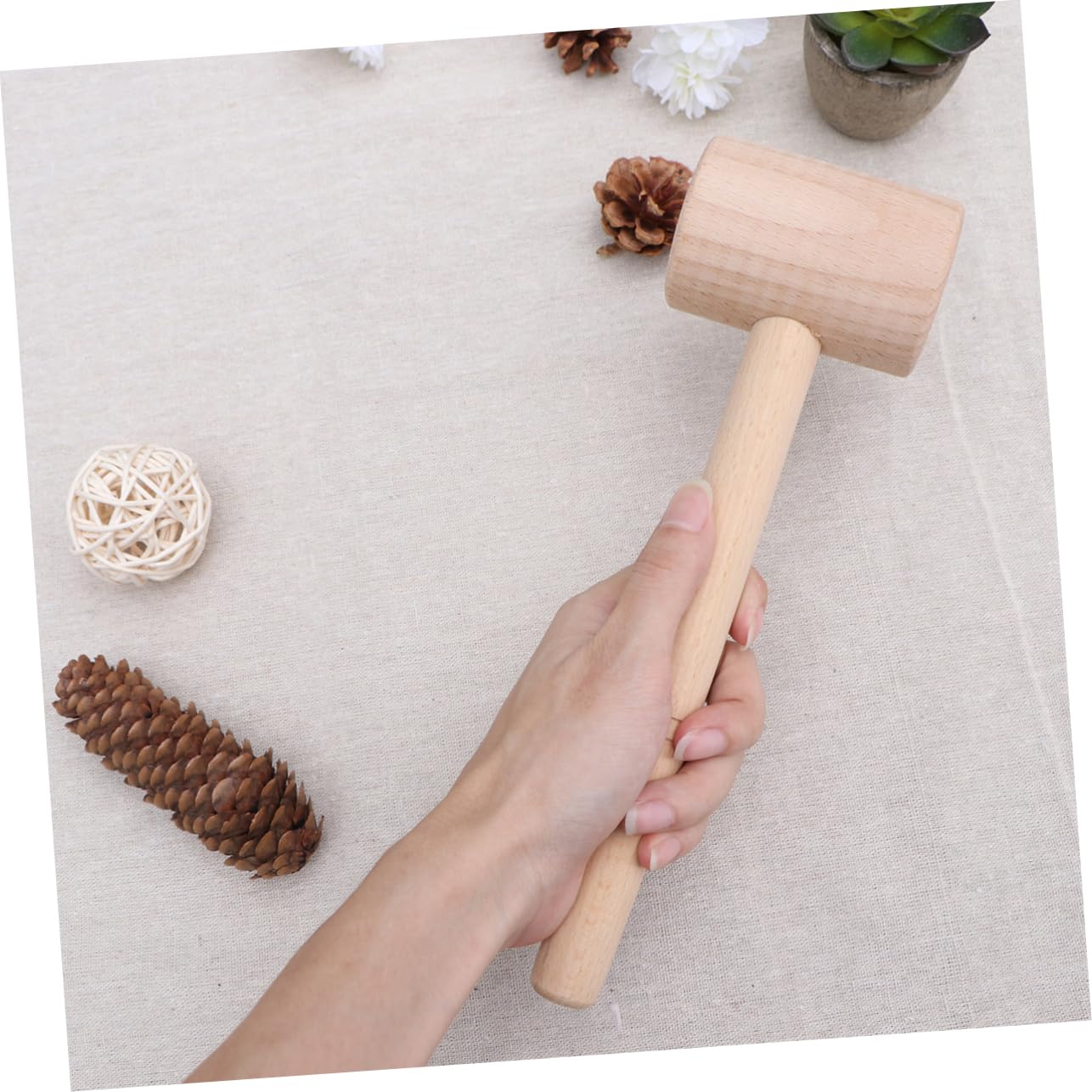 BEBEMOKO Carving Hammer Wood Mallet Lightweight and Comfortable for Leather Carving Woodworking Stamps Punches