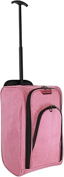 Bordlite Ryanair Cabin Bag 40x25x20cm with Wheels   Underseat Rolling Trolley Suitcase   Airline Approved Lightweight Hand Luggage for Travel   Fits Ryanair, EasyJet, Jet2   Rose