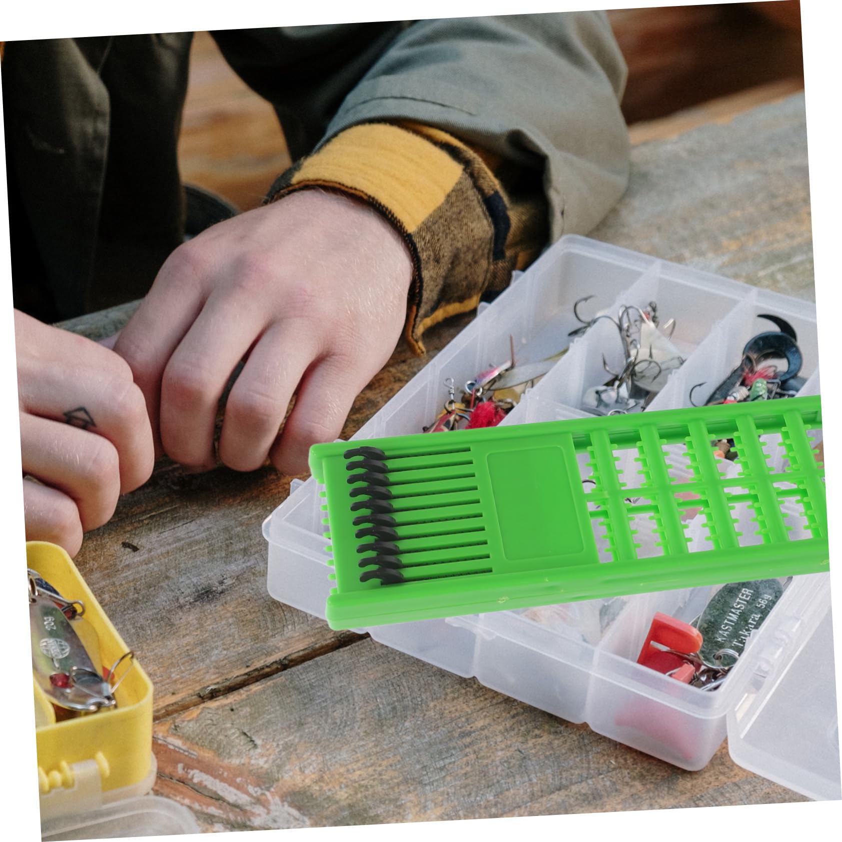 20 Pz Organizzatore Di Ami Da Pesca Strumento Di Pesca Per Il Custode Della Lenza Avvolgitore Di Linea Organizzatore Della Lenza Porta Porta Ami Da Attrezzo Abs
