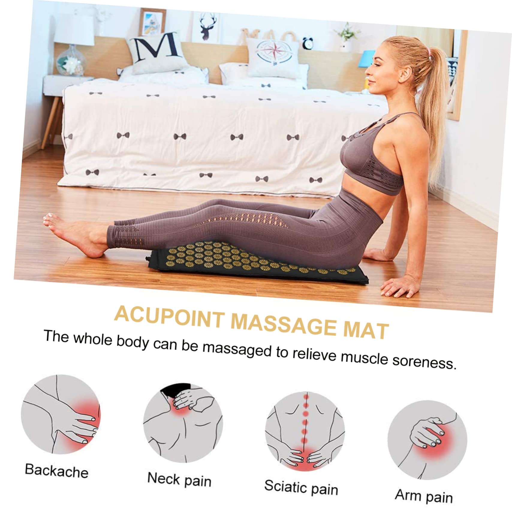 Gatuida 2pièces Tapis De Massage Et Coussin Acupression De Doux Pour Massages Relaxants Et Amélioration Circulation