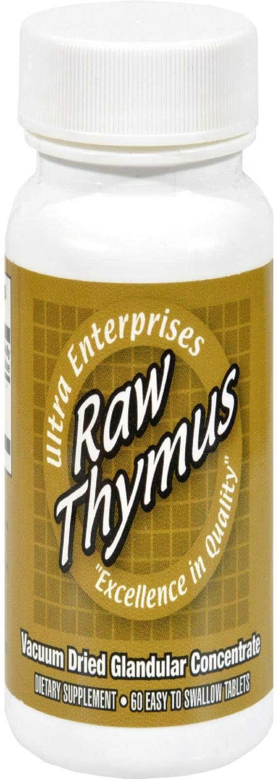 Raw Thymus Tablets, 200 Mg, 60 Count