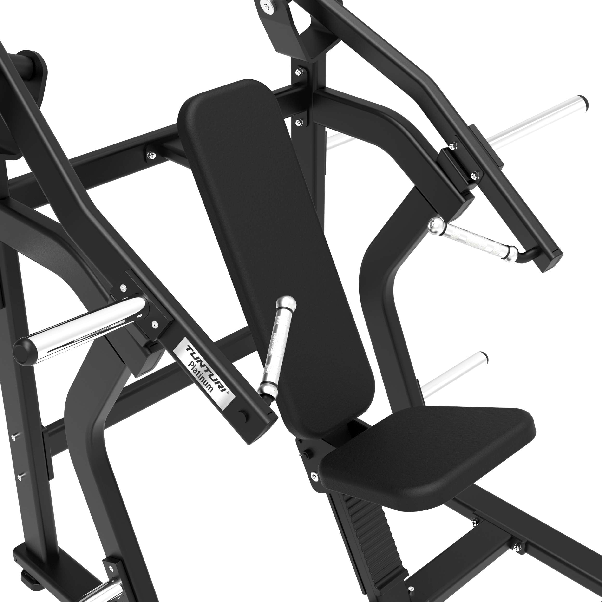 Tunturi Platinum Incline Chest Press Kraftstation – Fitnessmaschine für Brusttraining – Plate Loaded Homegym – 200 kg Maximales Gewicht – V-Serie