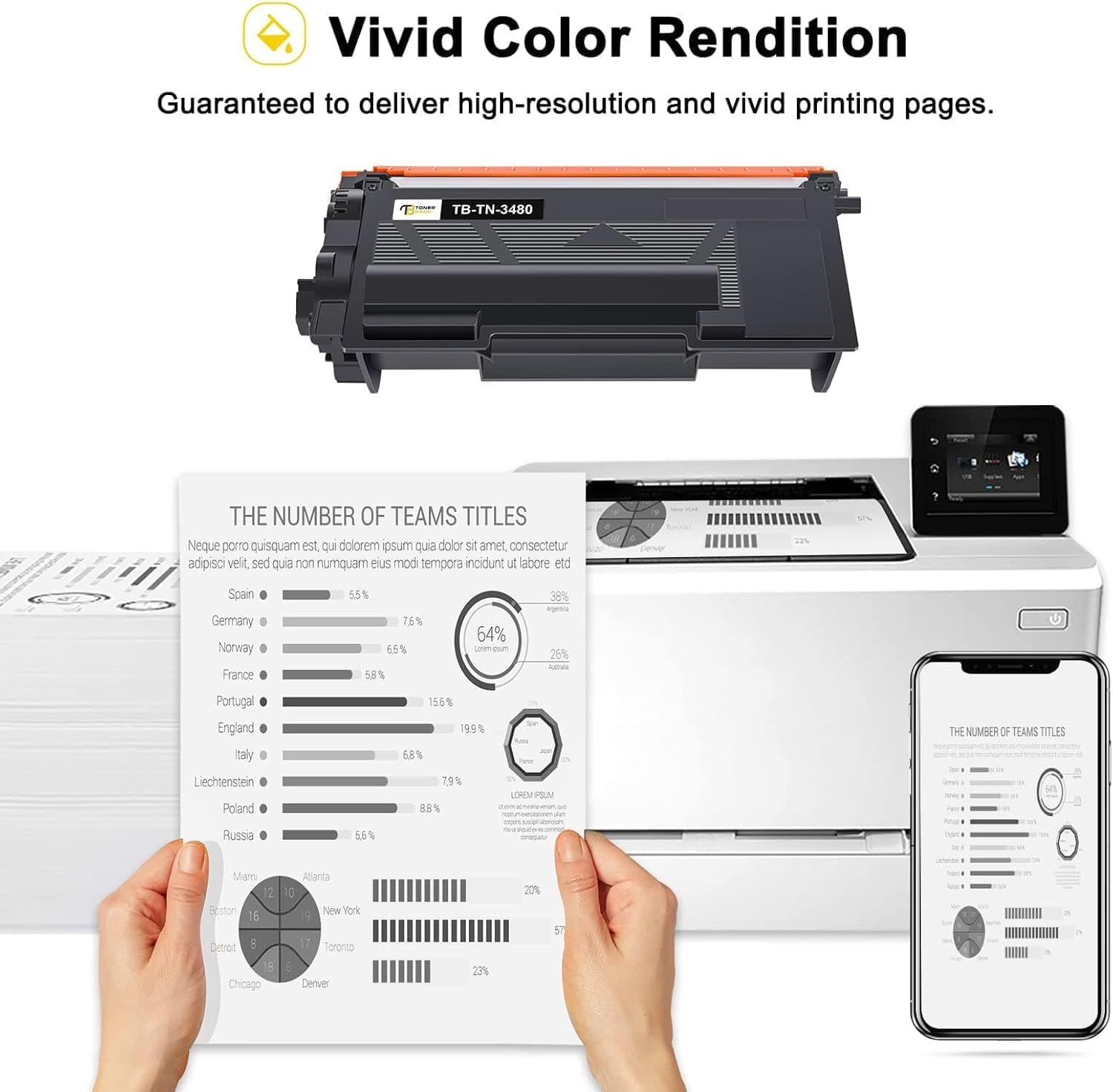 TN3480 Cartouche de Toner Compatible pour Brother TN-3480 TN3480 TN 3480 HL-L5100DN MFC-L5750DW HL-L5200DW MFC-L5700DW HL-L6400DW HL-L5000D DCP-L5500DN TN-3430 TN3430 TN 3430 Noir, 2-Pack