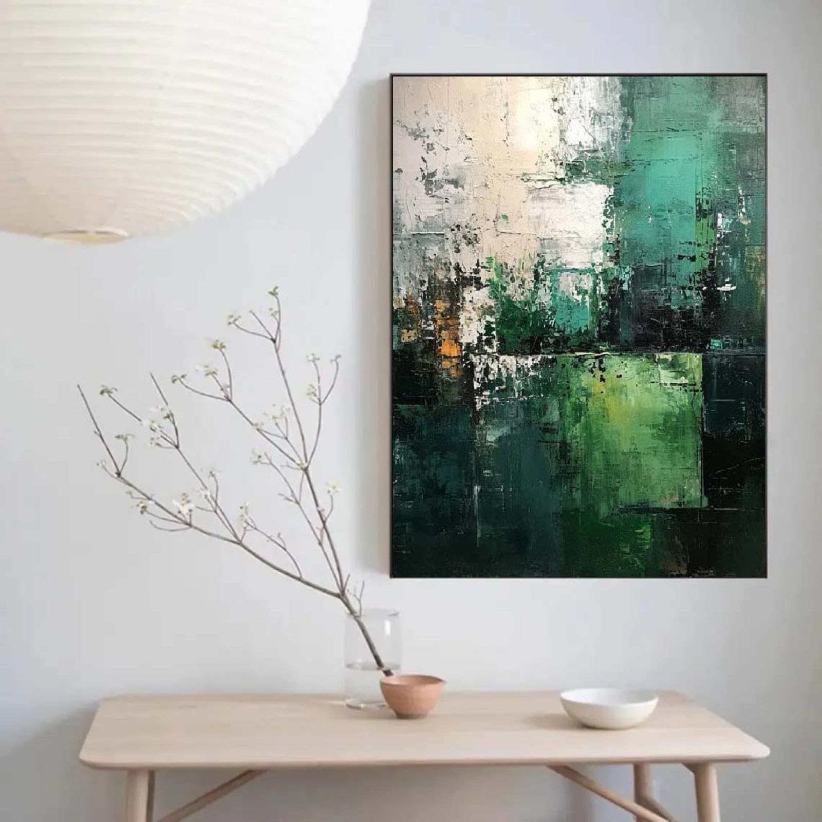 Bilder Marmor Style Grün Abstrakt 200x100 cm Modern Leinwandbild Groß XXL Wohnzimmer Schlafzimmer Wandbild deko Kunstdruck Canvas Desing Wand Bild auf Leinwand Ungerahmt
