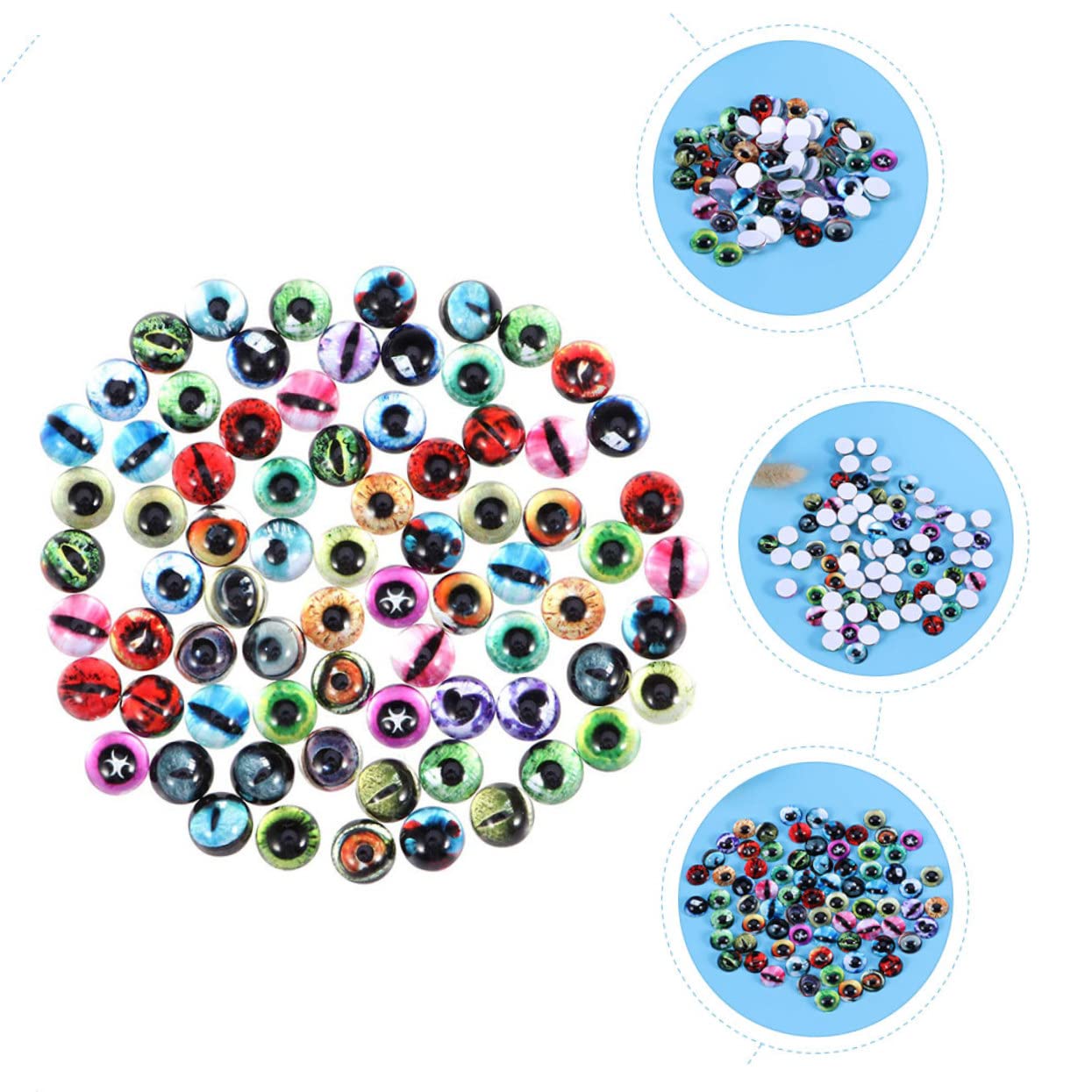 Lurrose 3 Set Di Perline Di Decorative Perline Artigianali Mezze Perline Accessori Artigianali Piccole Perline Decorative Perline Di Autoadesive 100 Pezzi * 3