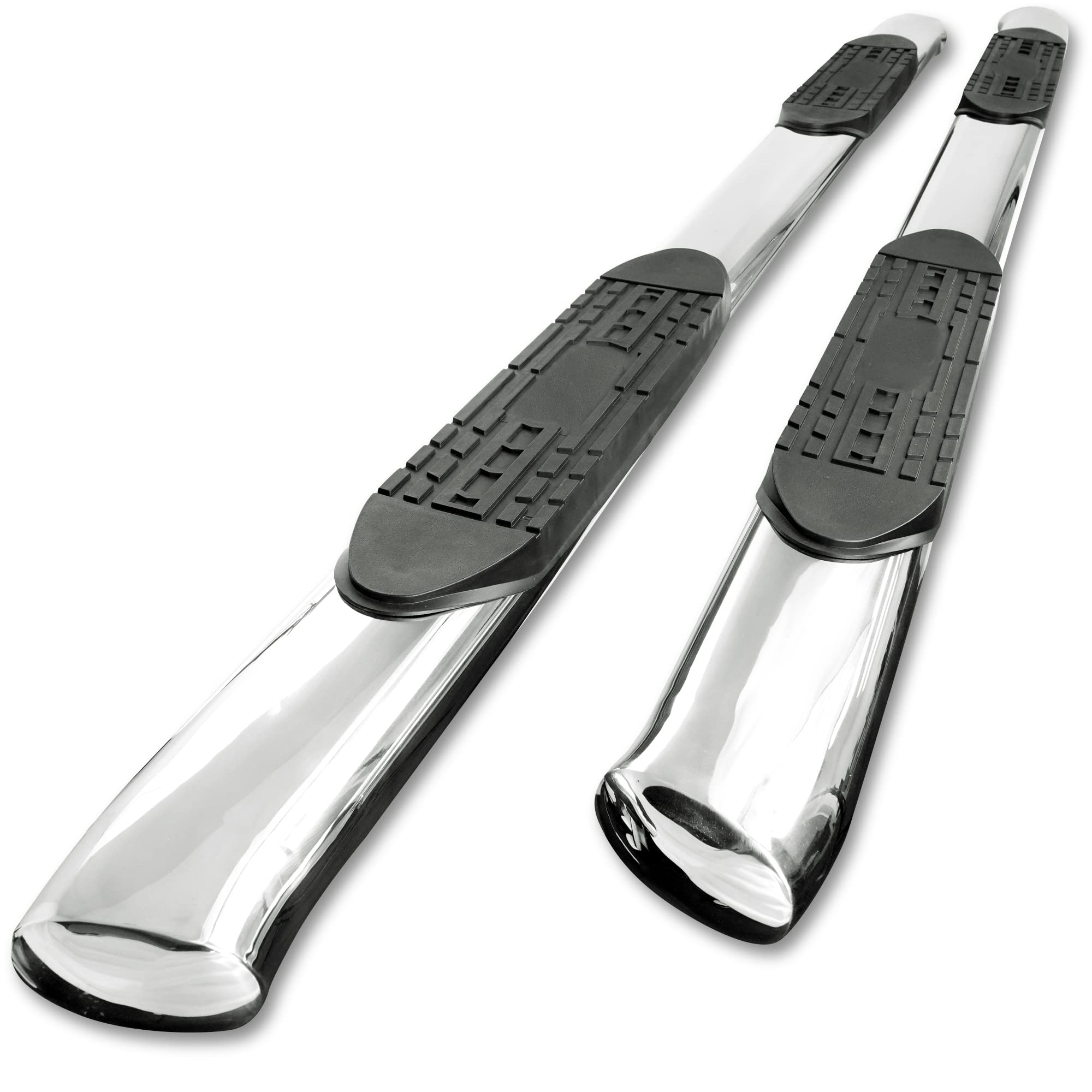 SUPERDRIVE 4'' Curved Oval Running Boards Compatible with 2002-2008 Dodge Ram 1500 2003-2009 Ram 2500 3500 Extended/Double Cab Truck Step Rails Polished Chrome Finish Side Bars Nerf Bars Side Steps