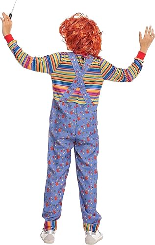 Miniatura 4 de Spooktacular Creations Disfraz de Chucky de Halloween para niño, disfraz de muñeca de película de terror poseído para fiesta de disfraces para niños