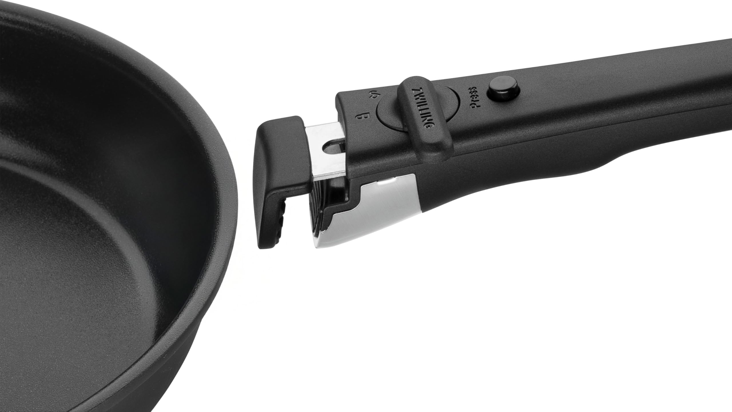 ZWILLING Unlock - Set di 4 padelle (20, 24, 28 cm + maniglia) con rivestimento in ceramica, alluminio