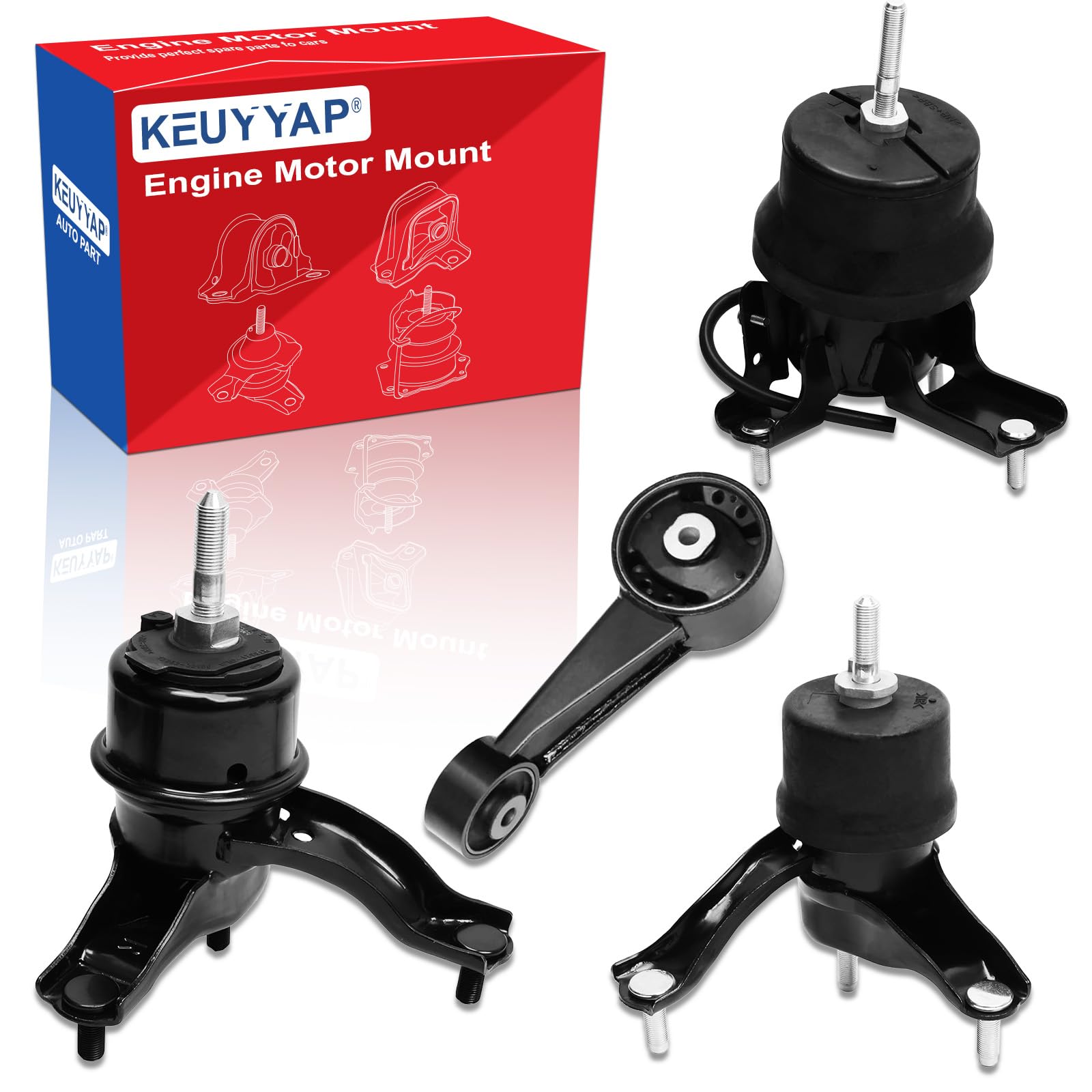4Pcs Engine Motor Mount Compatible with Toyota Camry 3.5L 2007-2012 & for Avalon 3.5L 2008-2012 Transmission Mount Set, Replace A4259 A4288 A42017HY