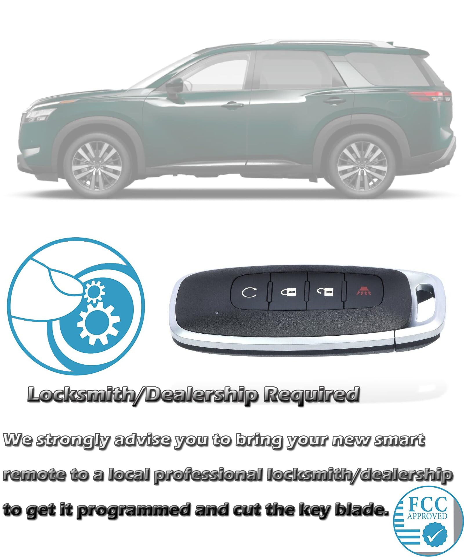 Nissan 5 Button Proximity Remote Smart Key KR5TXN7 285E3-9UF7A 285E3-9UF7B - New Original