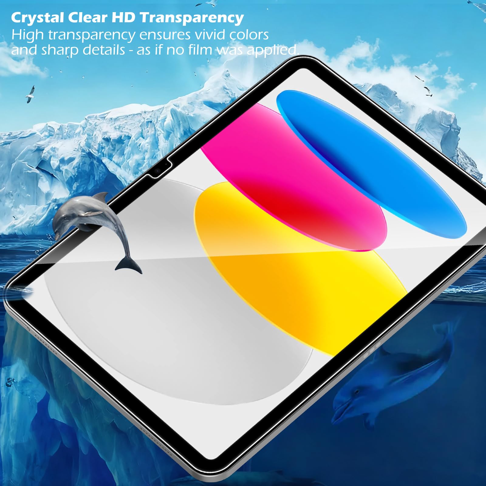 Hianjoo Ochraniacz ekranu kompatybilny z iPad 11. 2025/ 10. 2022 A16 10,9", szkło hartowane z tacą instalacyjną [przejrzystość HD] [twardość 9] [odporne na zarysowania] [łatwa instalacja]