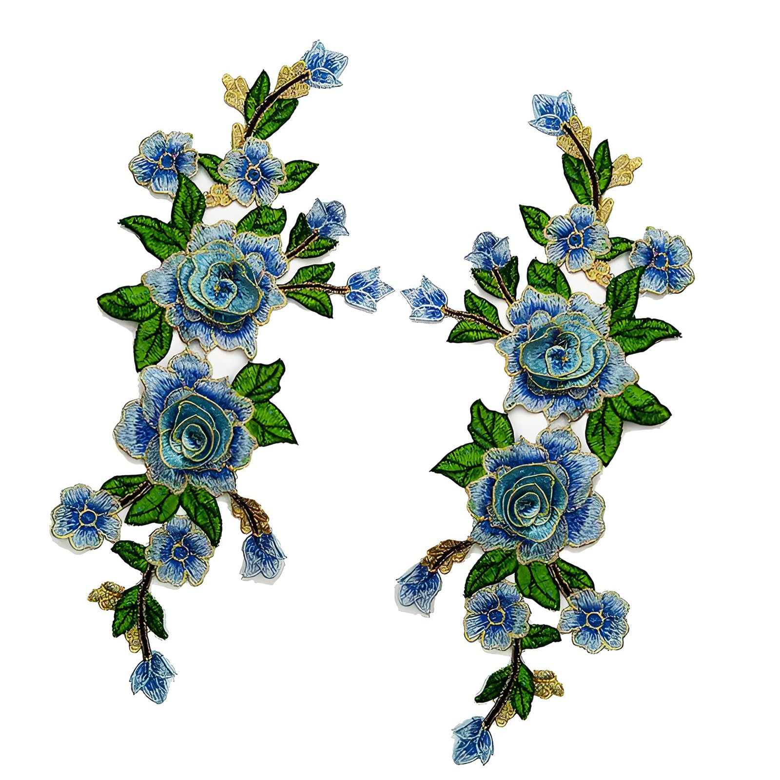 JSGHGDF Embroidered Applique Water Soluble Sewing on Fabric Sticker Embroidery Trim