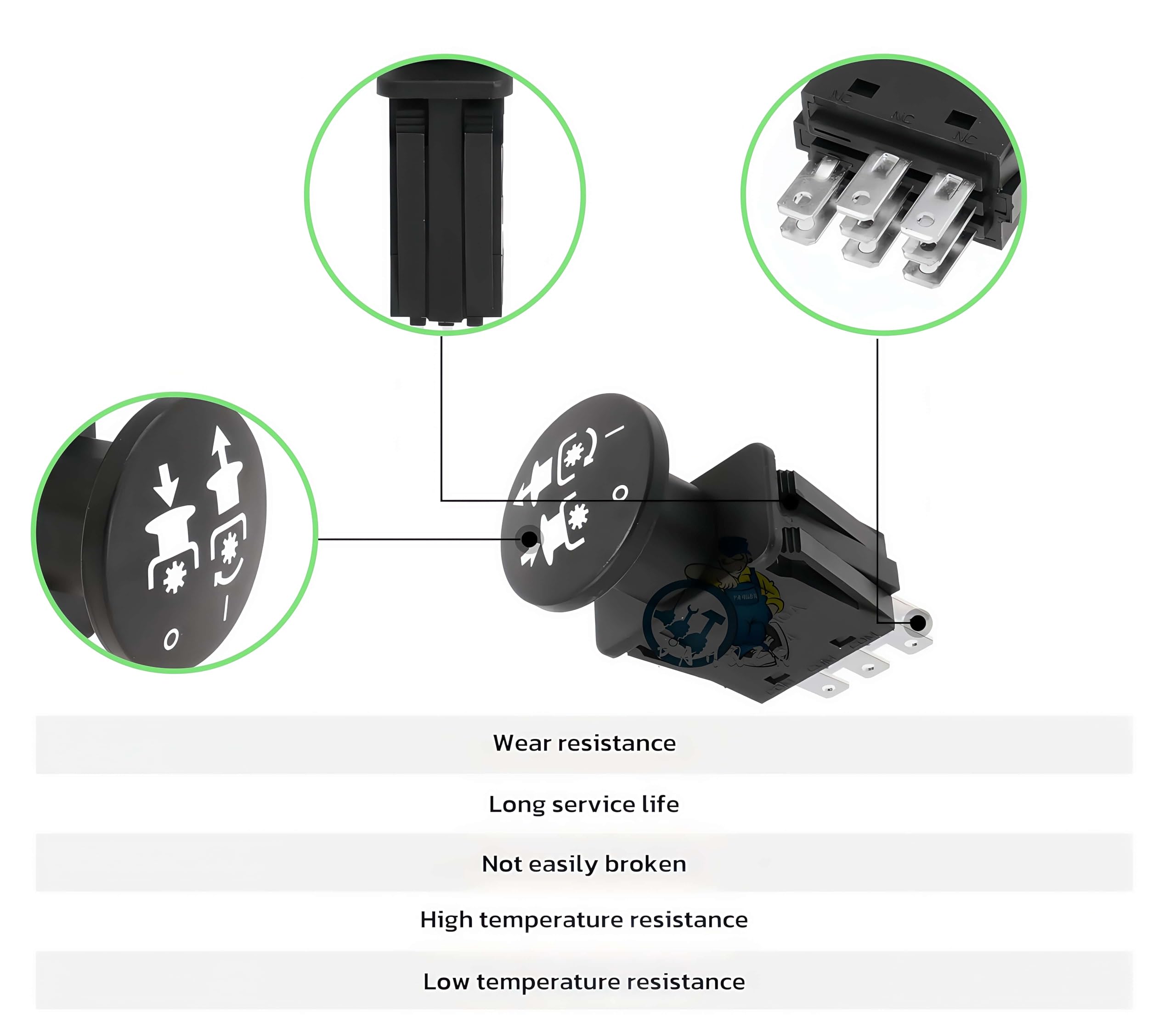 ココ　0628 Amazon.com : 8 Terminals 10 AMP Clutch PTO Switch Compatible
