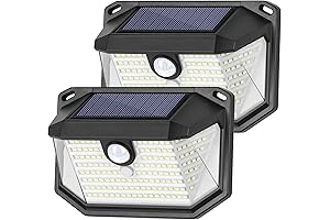 Solar Outdoor Lights, 2-Pack Super Bright Wall Security Lights Solar Powered with...