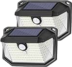 Solar Outdoor Lights, 2-Pack Super Bright 178 LEDs Motion Sensor Wall Light with 270° Wide Angle & 3 Modes, Waterproof Solar Powered Security Light for Patio Garden Garage Front Door