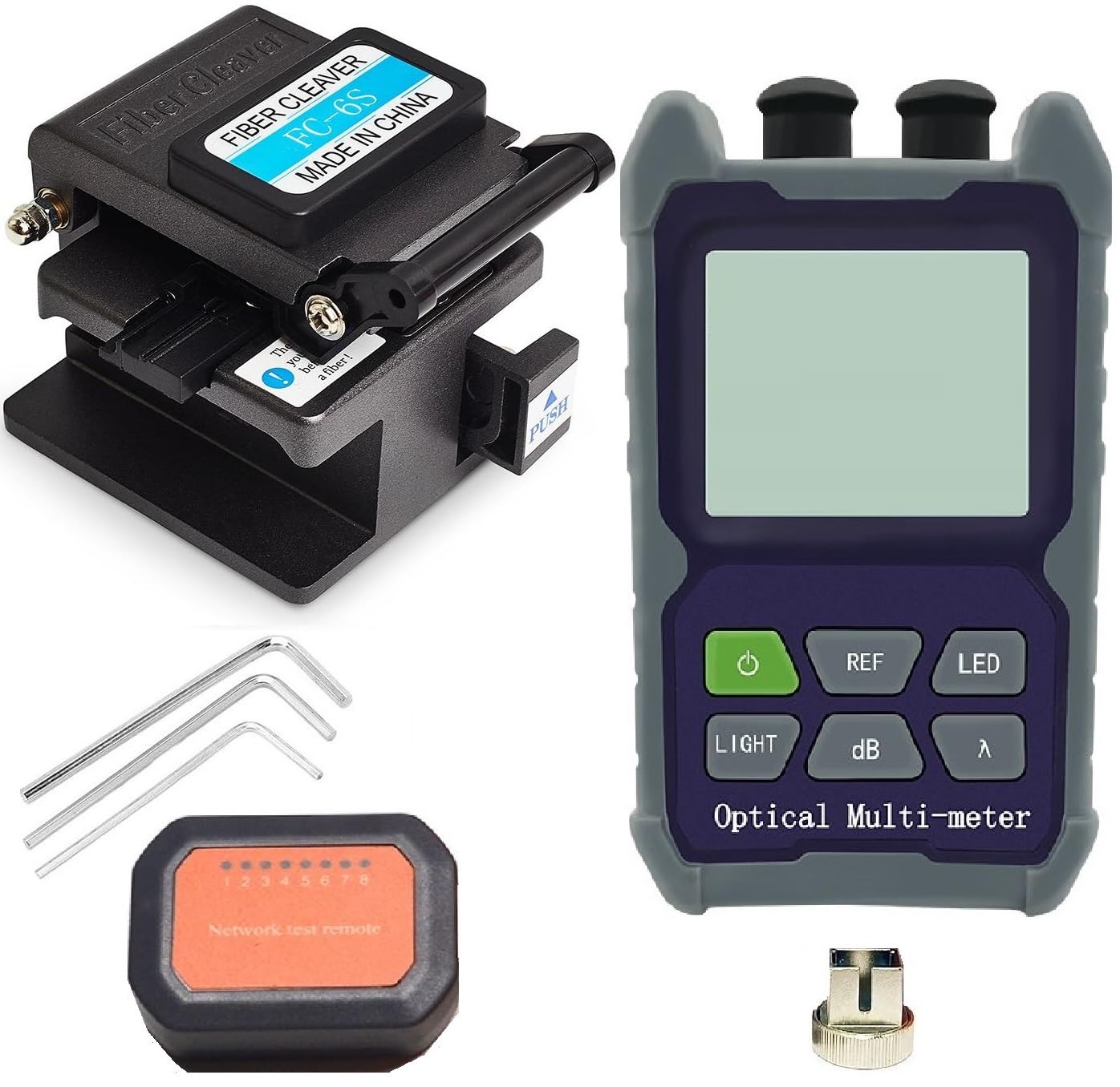 Techtest FC-6S Optical Fiber Cleaver Cable with 36000 Cleaves and 24 Position Blades FTTH Tool with 3 in 1 Optical Power Meter OPM With Visual Fault Locator 2mW Red Light Laser Pen Cable Tracer Tester (B0CM6JM79B) Amazon Price History, Amazon Price Tracker