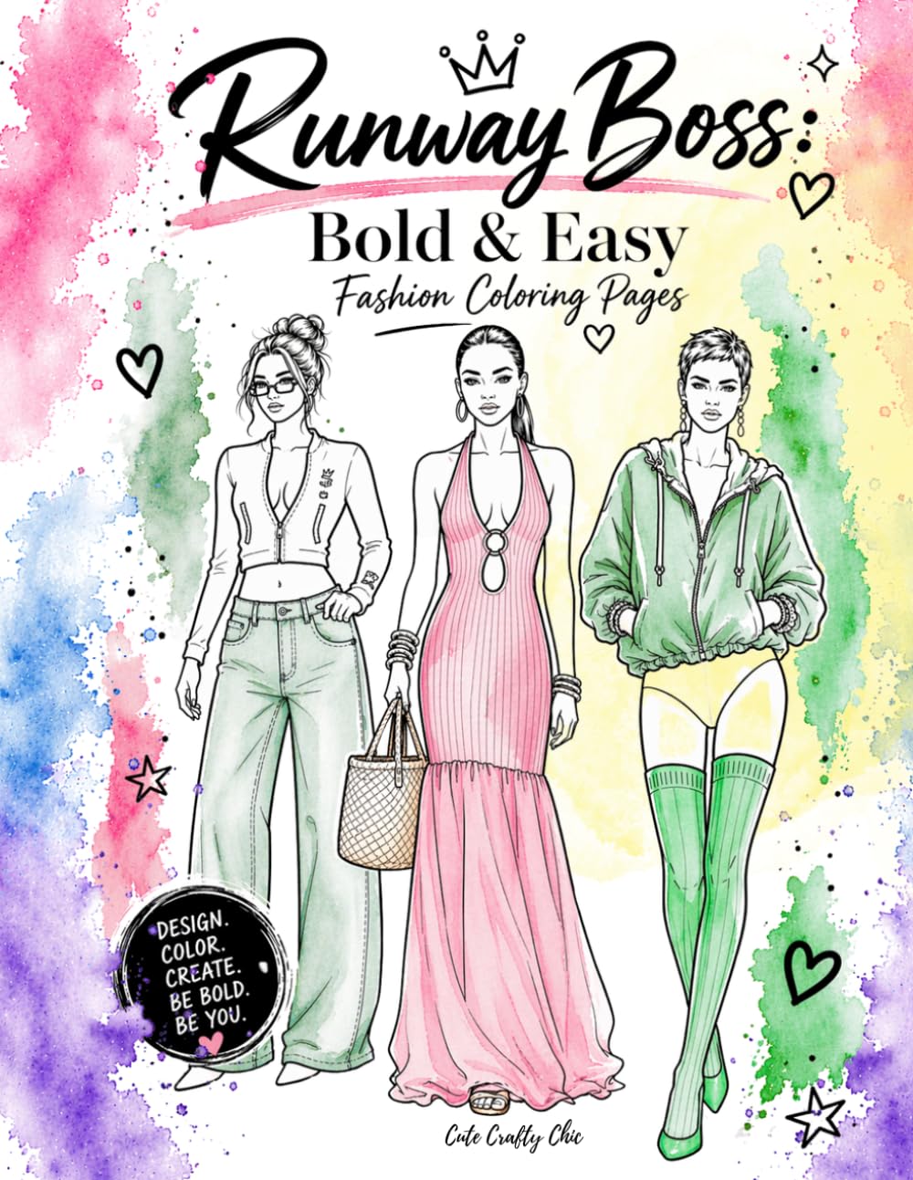 Runway Boss: Bold and Easy: Fashion Coloring Book