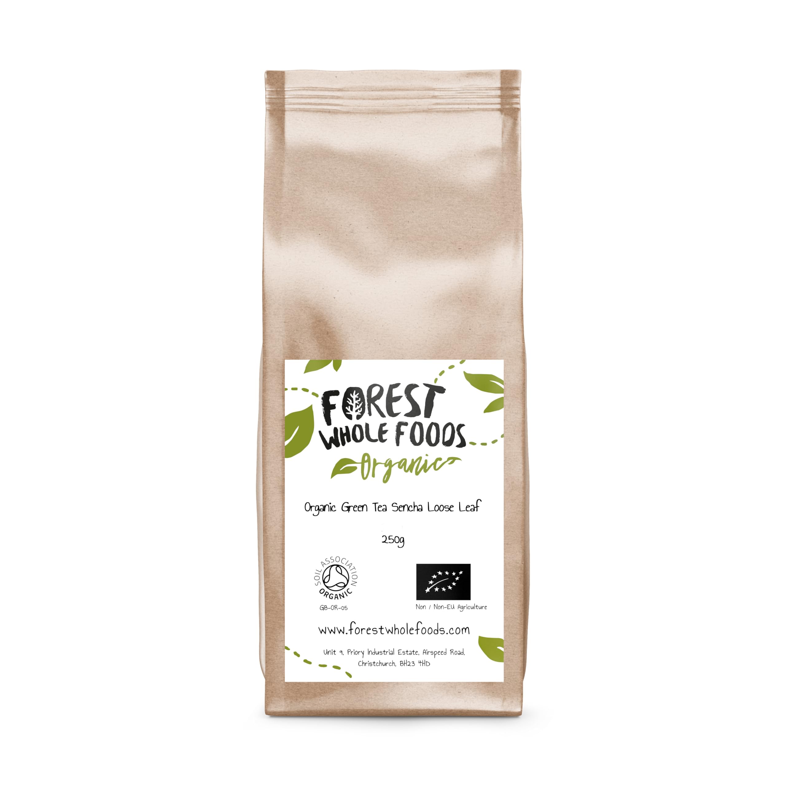 Organic Green Tea Sencha Loose Leaf | Forest Whole Foods (250g)EU Organic
