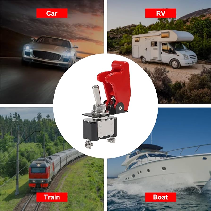 Toggle Switch DGZZI 5PCS Heavy Duty 250V 15-20A SPST ON Off Rocker Switches, 2 Pin ON/Off Toggle