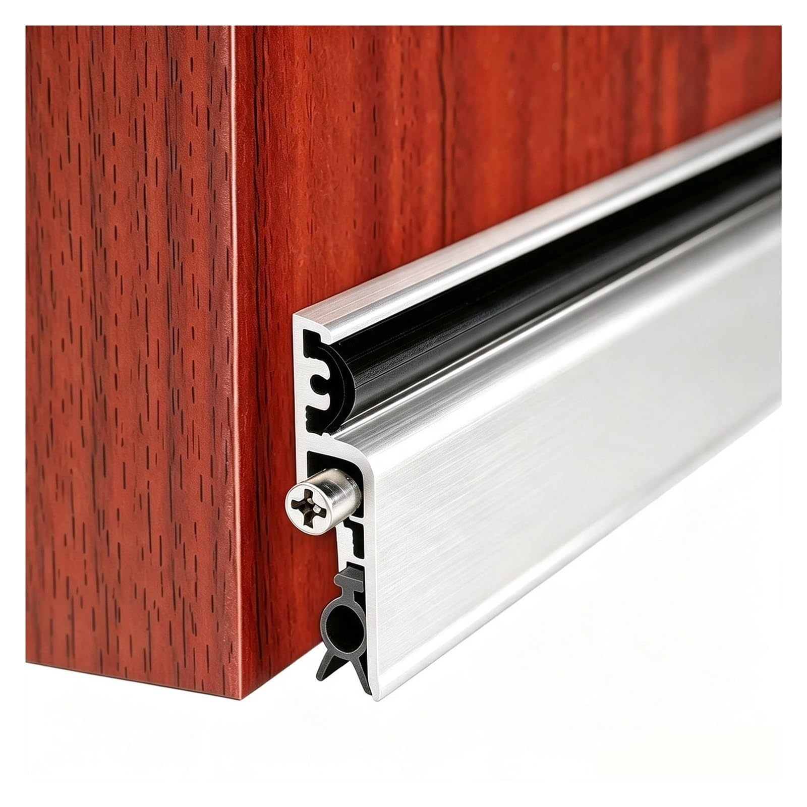 Reducción De Ruido Sello Inferior Puerta Automático, Uso Doméstico | Aluminio, 60, 70, 80, 90, 100 Cm, Montaje En Superficie, Burlete Anticaída Automático, Protección Contra Polvo Y Luz