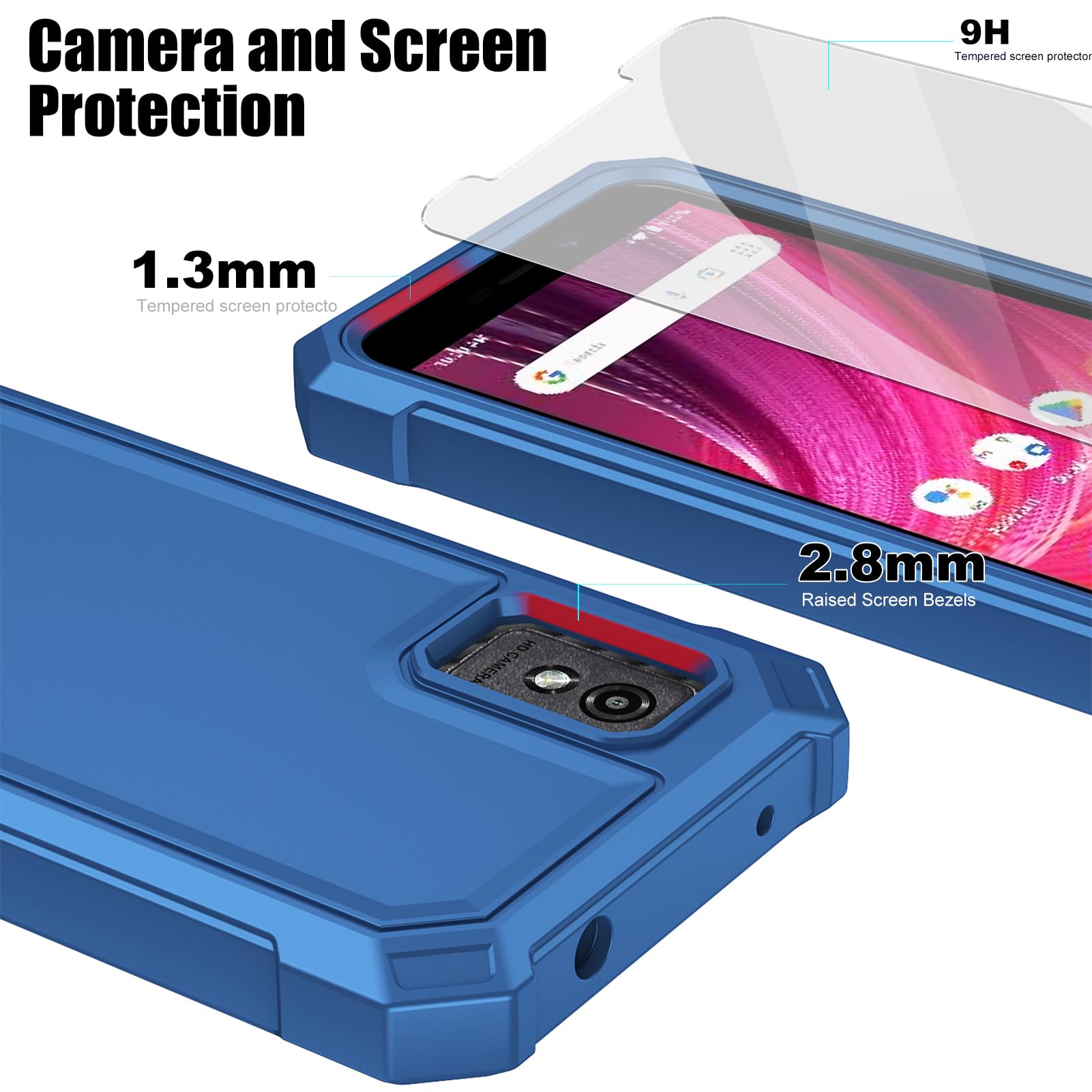 Android Cases For Cell Phone Ailiber Clear Case For BLU Studio Mini 2023 - Anti-Yellowing TPU With Screen Protector (Gold) Dual-layer Guards Android Cases For Cell Phone Ailiber Clear Case For BLU Studio Mini 2023 - Anti-Yellowing TPU With Screen Protector (Gold) Dual-layer Guards