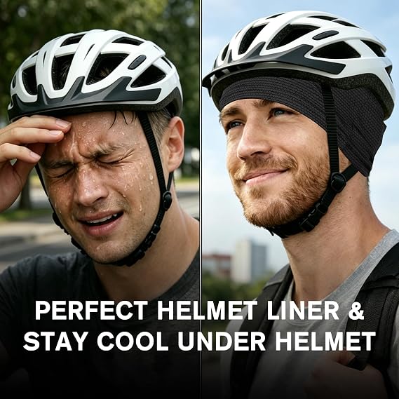 2-Pack Cooling Skull Cap for Women Men, Lightweight Beanie Running Hat, Breathable Sports Cycling Sweat Wicking Caps